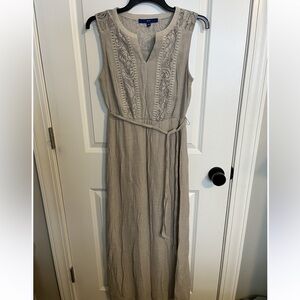 Apt. 9 Taupe Sleeveless Maxi Dress